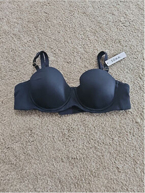 Soma Black Strapless Bra Lightly Lined Size 36A